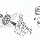 CB300F Коленчатый вал и поршни