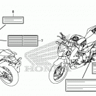 CB300F Лейбл предостережения