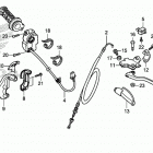 CRF125FB Рычаги,тросы и рулевые переключатели