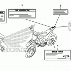 CRF110F Лейбл предостережения