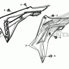 CRF450RX Radiator shroud (1)