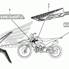 CRF110F Наклейки Полосы