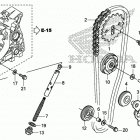 CRF125FB Цепь ГРМ и натяжитель