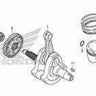 CBR300RA Коленчатый вал и поршни