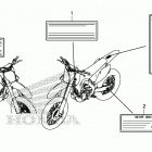 CRF450RX Лейбл предостережения