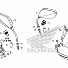 CRF250L Mirror@knuckle guard