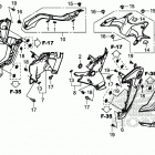 CRF1000A Обтекатель средняя часть