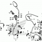 CRF1000A Рычаги,тросы и рулевые переключатели