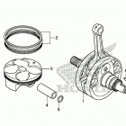 CRF250R Коленчатый вал и поршни
