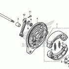 VT750C2B Задний тормоз