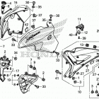 VFR1200X Обтекатель средняя часть