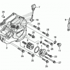 CRF450X Крышка картера левая