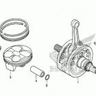 CRF250X Коленчатый вал и поршни