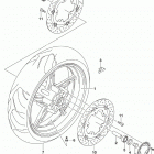 SV650,A,XA Front wheel (sv650al9 e33)