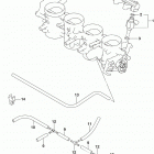GSX,S750 Throttle body hose  /  joint (gsx-s750yal9 e28)