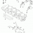 GSX,R600 Throttle body hose  /  joint (gsx-r600l9 e03)