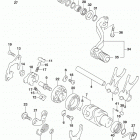 DR,Z400S Механизм  переключения передач