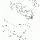 GSX,S750 Throttle body hose  /  joint (gsx-s750al9 e28)