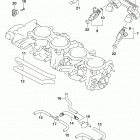 GSX,R600 Throttle body hose  /  joint (gsx-r600l9 e28)