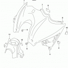 GSX,S1000 Fuel tank front cover (gsx-s1000l8 e33)