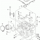 DL1000A XA Головка цилиндров (задняя)