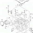 DL1000A,XA Головка цилиндров (задняя)