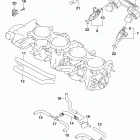 GSX,R600 Throttle body hose  /  joint (gsx-r600l7 e28)