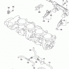 GSX R750 Throttle body hose  /  joint (gsx-r750l5 e28)