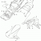 GSX R600 Rear fender (gsx-r600l5 e33)