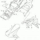 GSX R600 Rear fender (gsx-r600l5 e28)