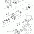 KX100 (KX100FKF) Задняя ступица колеса