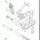 LT230S 1985-1988 Rear swinging arm (model f / g)