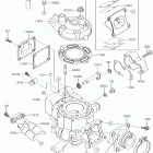 KX100 (KX100FHF) Cylinder head  /  cylinder