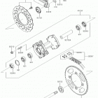 KLX140 Задняя ступица колеса