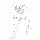 KLX140 Подножка