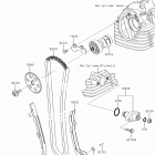 KLX140 Распредвал(ы)  /  натяжитель