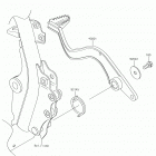 KLR650 Педаль тормоза