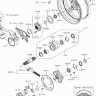 Ninja H2 (ZX1000XHF) Заднее колесо  /  цепь