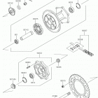 KLR650 Задняя ступица колеса
