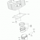 KLX140 Цилиндр(ы) /  поршень