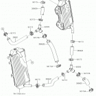 KX450F Патрубки охлаждения
