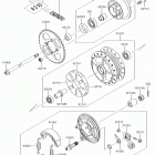 KLX110 Задняя ступица колеса