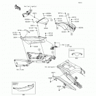 Ninja 650 ABS (EX650-KHFA) Боковые крышки  /  крышка цепи