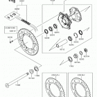 KX250F (KX252AHF) Задняя ступица колеса