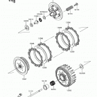 KX250F (KX252AHF) Сцепление