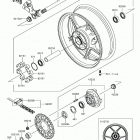 Ninja ZX-6R ABS Заднее колесо  /  цепь