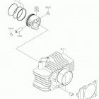 KLX110L Цилиндр(ы) /  поршень