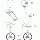 NINJA ZX-6R ABS Decals(orange)(glf)