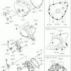 W800 Левая крышка двигателя