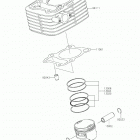 KLX140G Цилиндр(ы) /  поршень